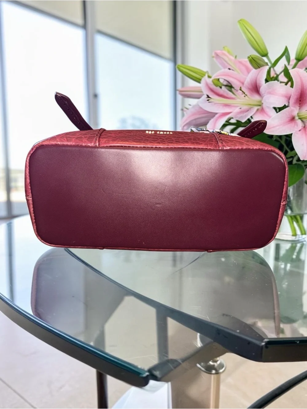 Ted Baker Olmia in OxBlood Crossbod Tote- Like New - Picture 4 of 13